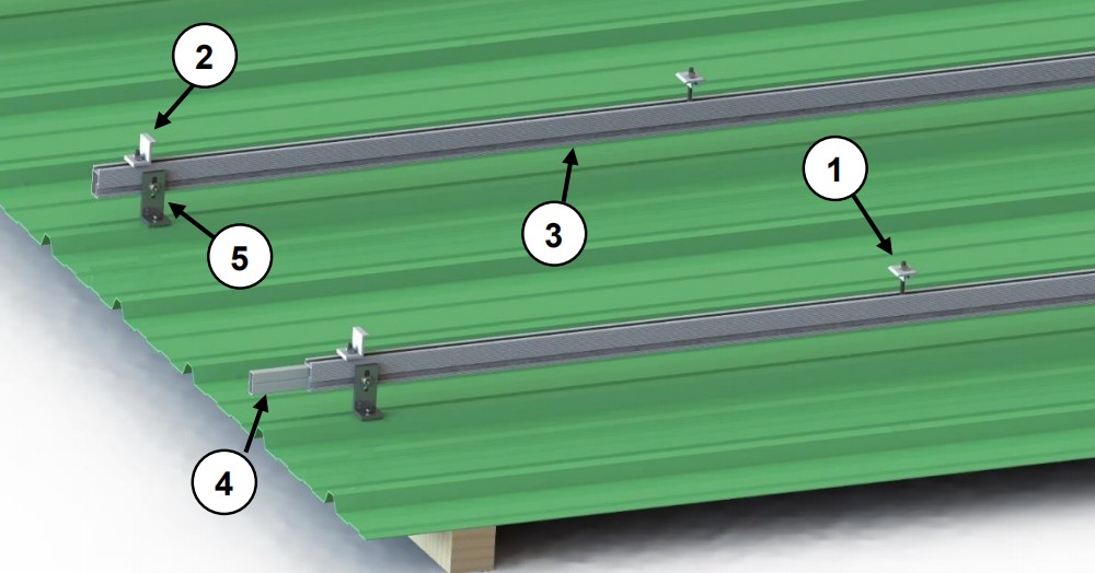 Trapezoidal solar Roofing System