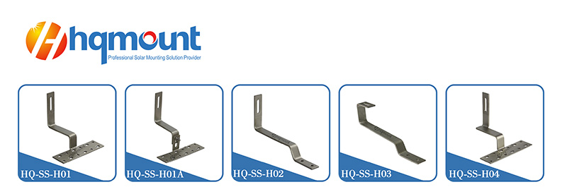 Adjustable Solar tile roof hook