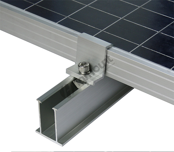 U50 short rail on trapezoidal metal roof