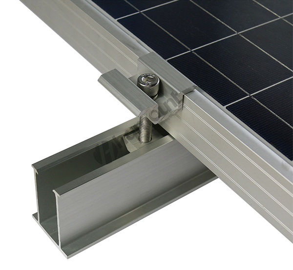 U50 short rail on trapezoidal metal roof