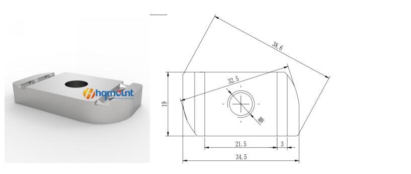 U channel mounting rails