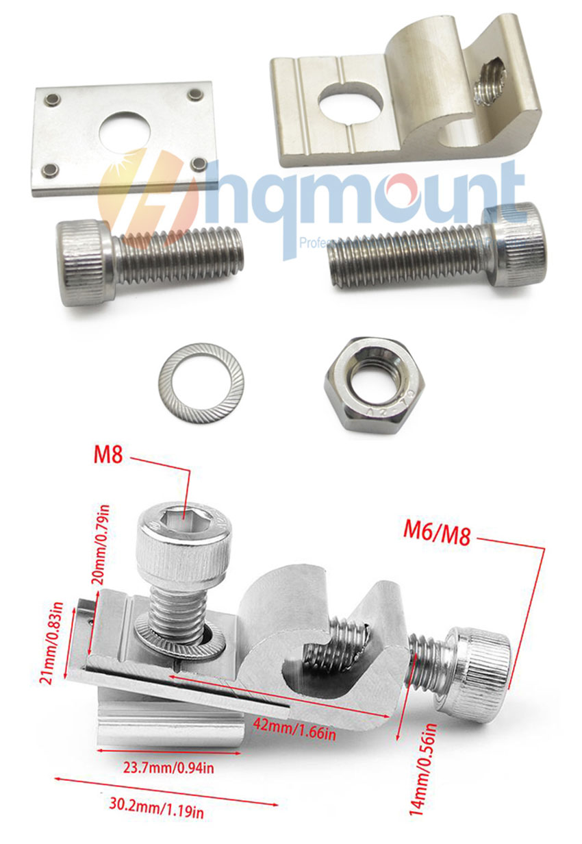 Aluminum Solar Mounting Grounding Lug