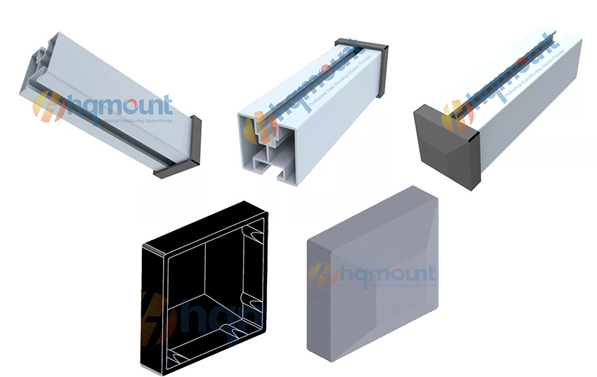 solar rails end cap