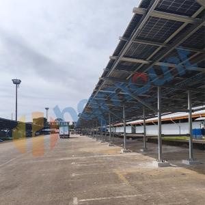High-clearance solar carport for commercial parking spacesteel solar carport
