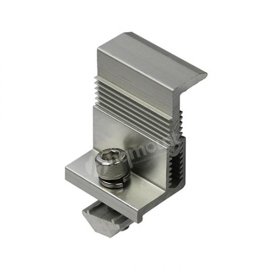 Silver anodized solar panel end clamp 30mm aluminum