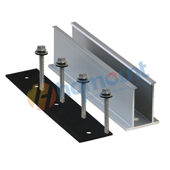 mini solar rail, aluminum solar rail, U profile solar rail, ZAM steel mini rail, cost effective solar racking