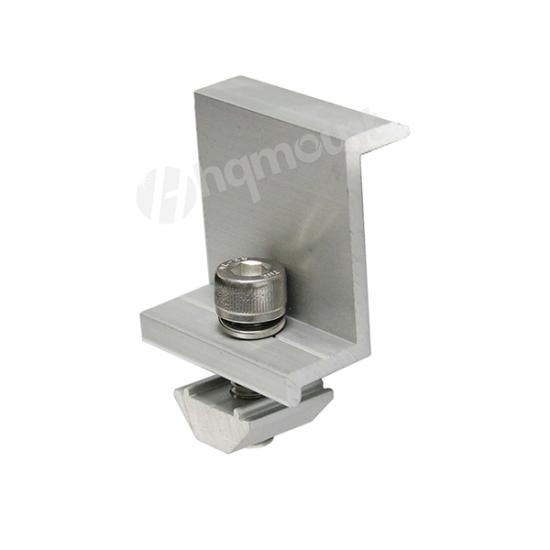 Silver anodized solar panel end clamp 30mm aluminum