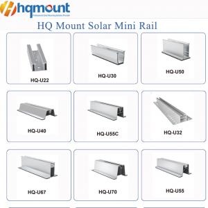 mini solar rail, aluminum solar rail, U profile solar rail, ZAM steel mini rail, cost effective solar racking