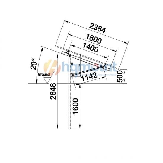 ramming pile solar racking system