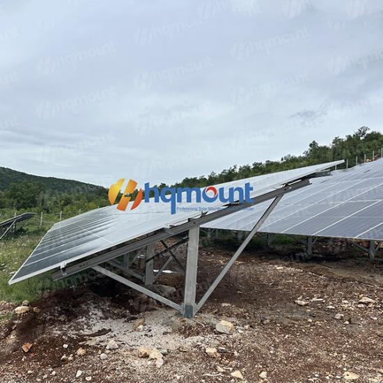 ramming pile solar racking system