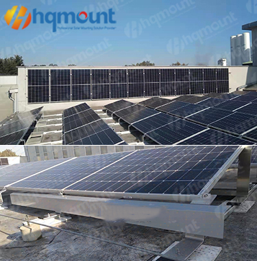 200KW flat roof solar ballasted mounting system