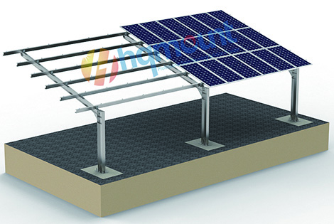 Carbon steel solar carport latest installation cases