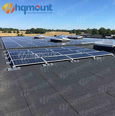 100KW Ballated Rooftop Project for Flat Concrete Roof
