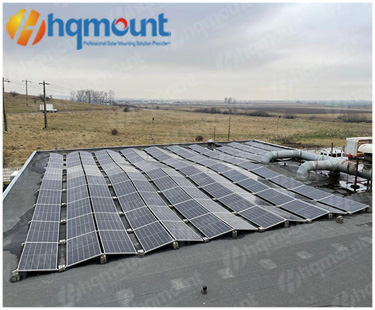 1MW solar rooftop ballasted mounting solution