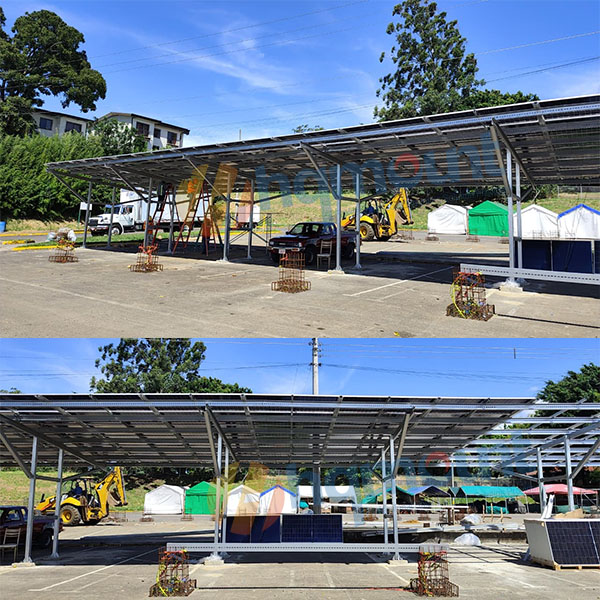 900kW Steel Solar Carport Completed in Costa Rica