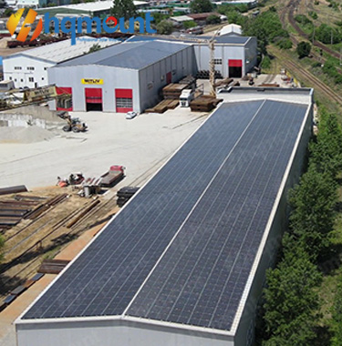 The installation of 1MW tin roof photovoltaic project was successfully completed