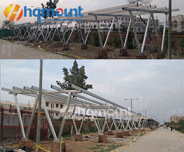 300KW aluminum structure solar carport