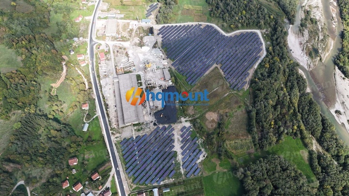 Solar power plant bracket