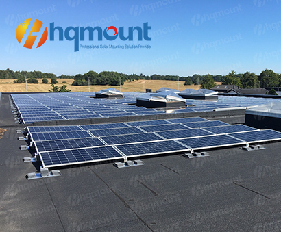100KW Ballated Rooftop Project for Flat Concrete Roof